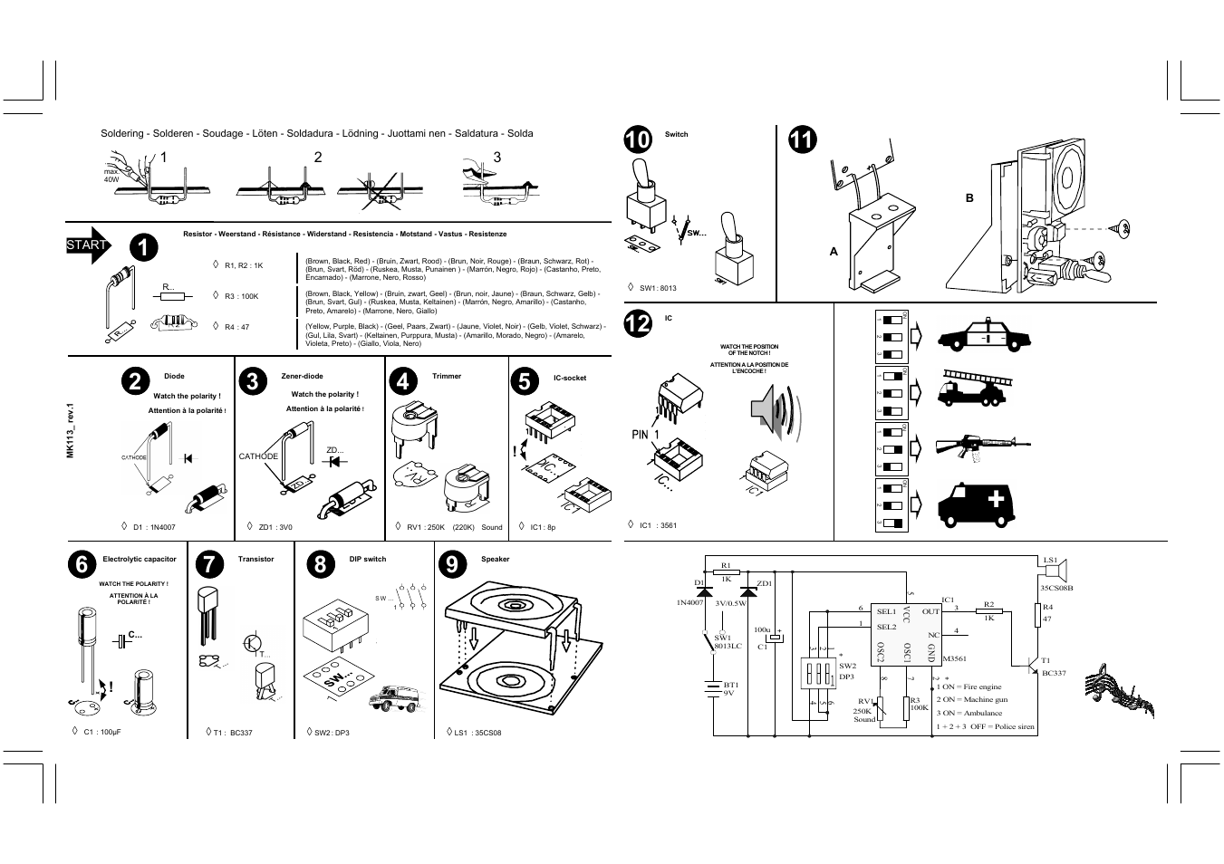 Velleman MK113 User Manual | 1 page