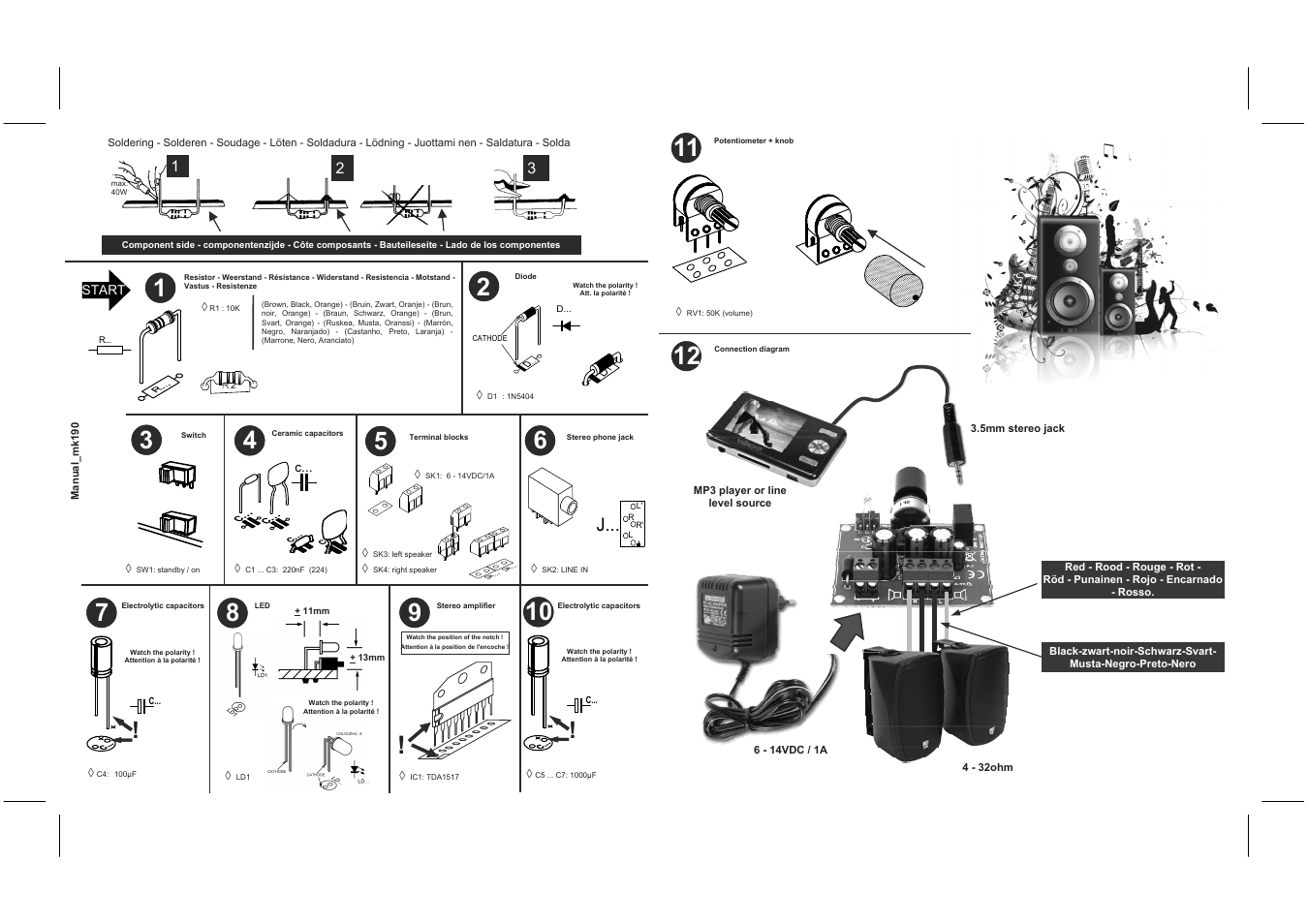 Velleman MK190 User Manual | 1 page