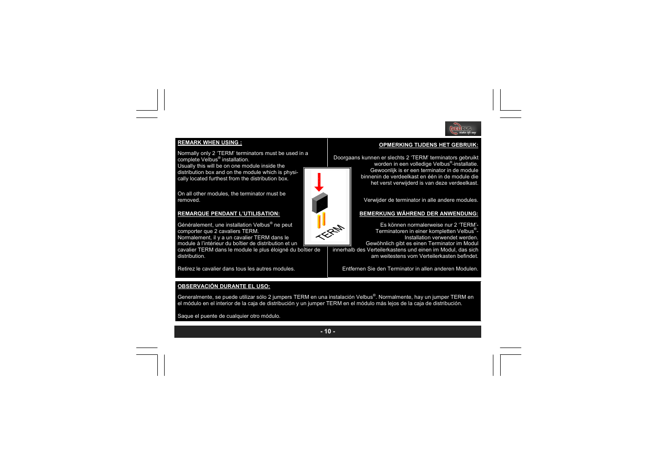 Velleman projects VMB4DC Short user manual User Manual | Page 10 / 12