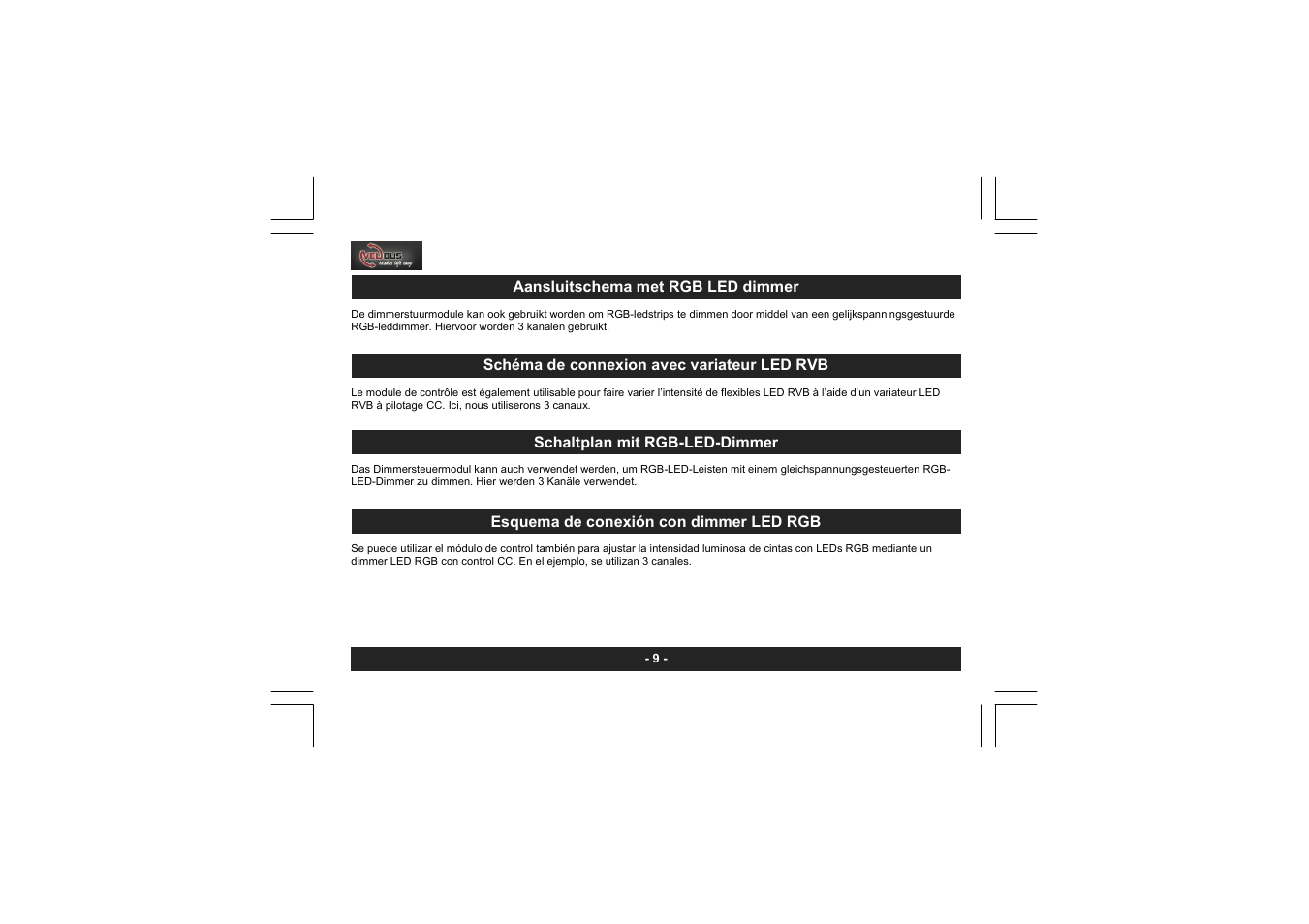 Velleman projects VMB4DC Short user manual User Manual | Page 9 / 12
