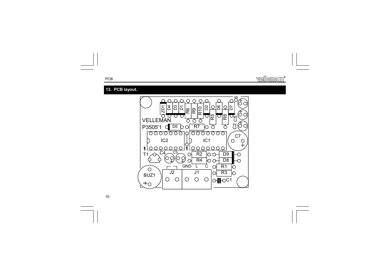 Velleman projects K3505 Assembly instructions User Manual | Page 10 / 12