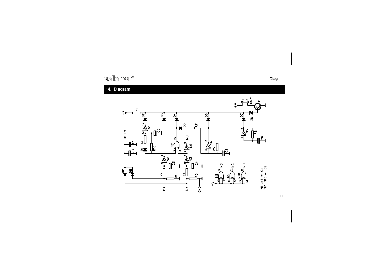 Velleman projects K3505 Assembly instructions User Manual | Page 11 / 12