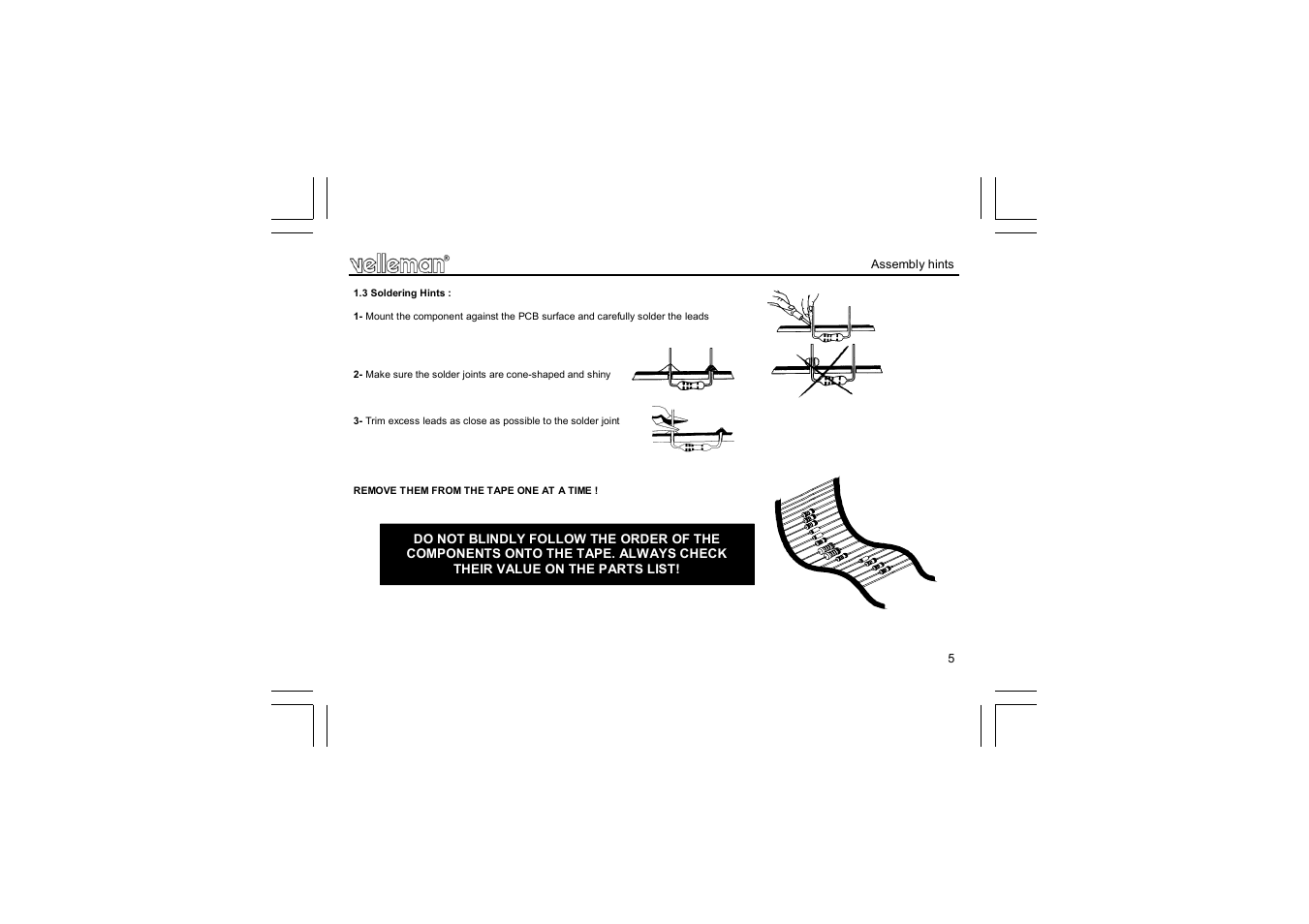 Velleman projects K3505 Assembly instructions User Manual | Page 5 / 12