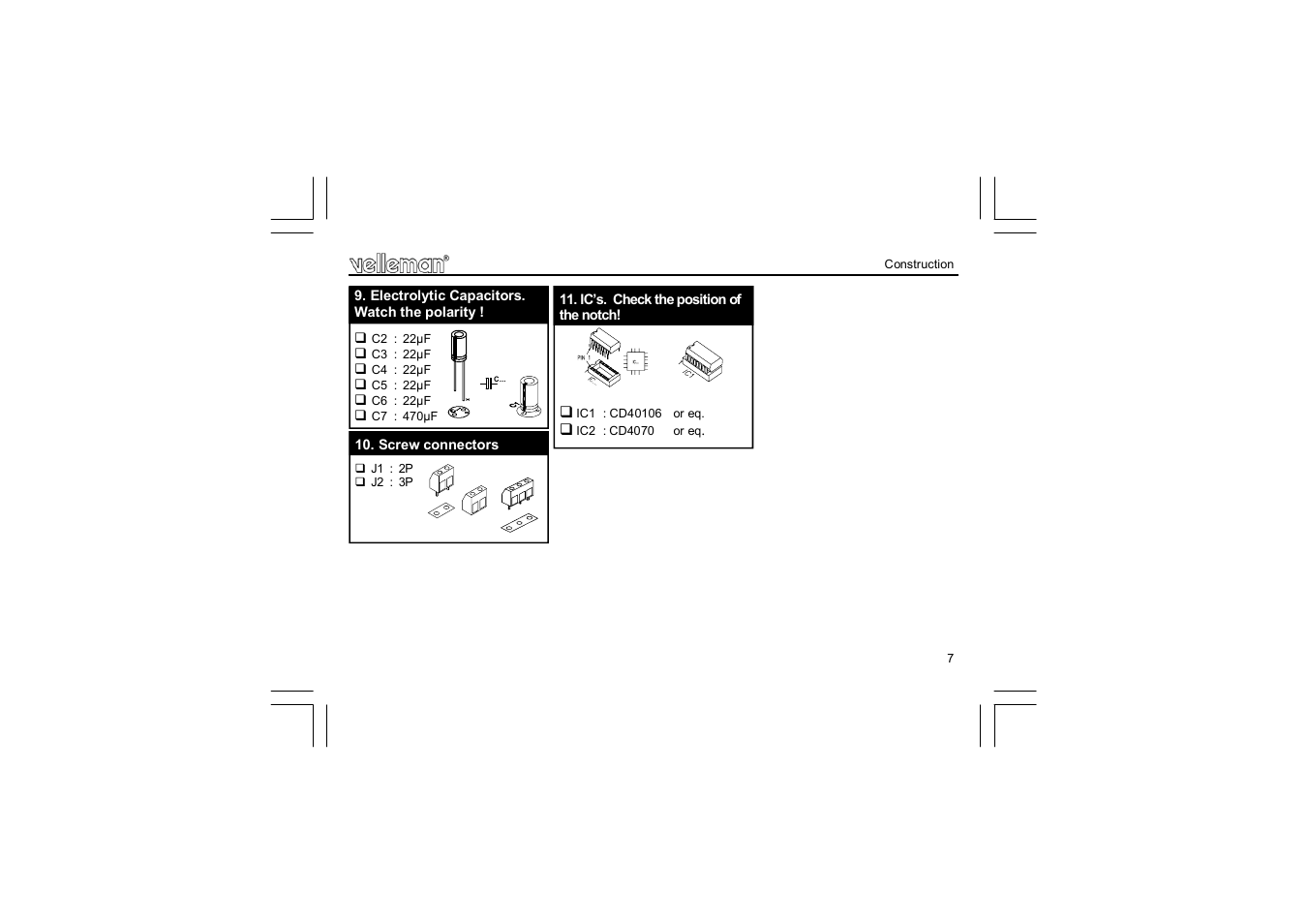 Velleman projects K3505 Assembly instructions User Manual | Page 7 / 12