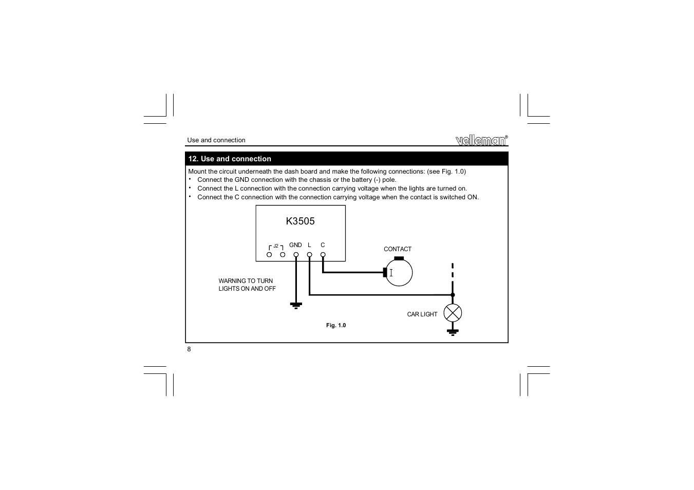 K3505 | Velleman projects K3505 Assembly instructions User Manual | Page 8 / 12