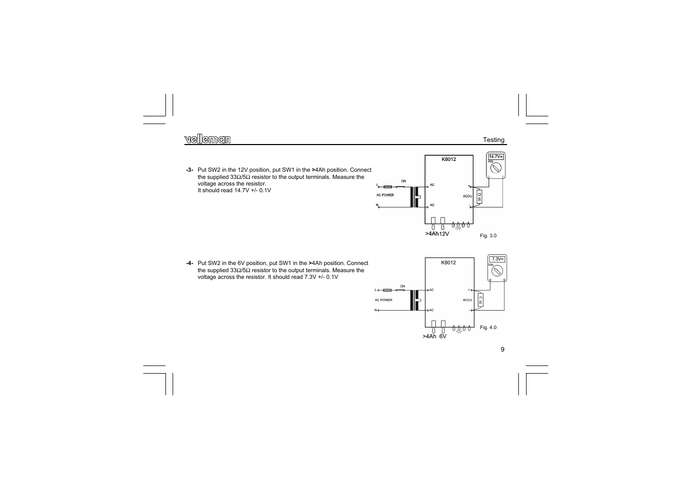 Velleman projects K8012 Assembly instructions User Manual | Page 9 / 20