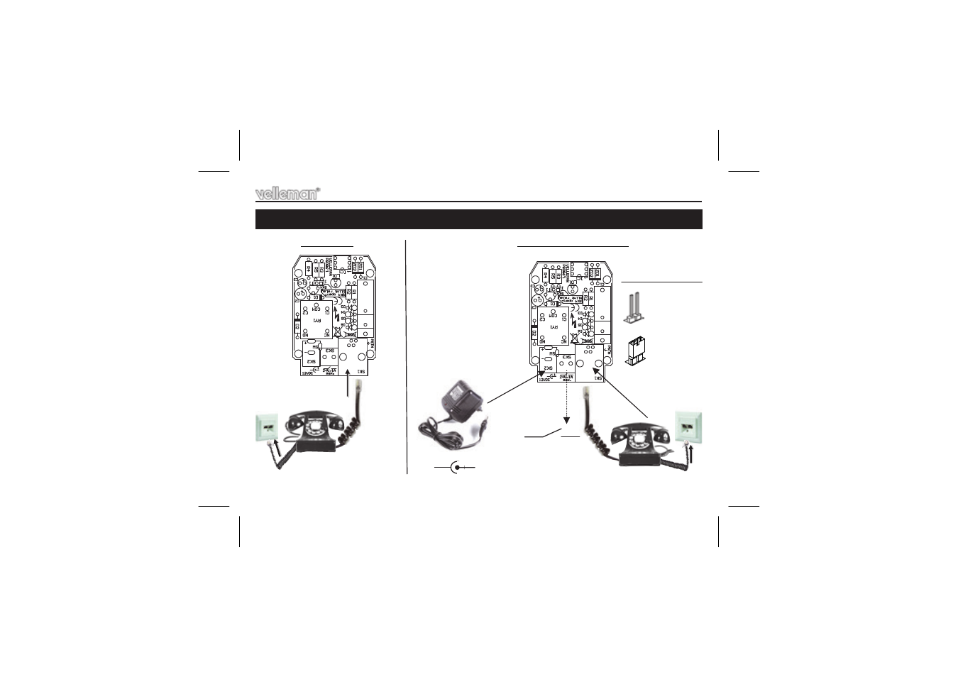 Connection examples | Velleman К8086 User Manual | Page 7 / 12