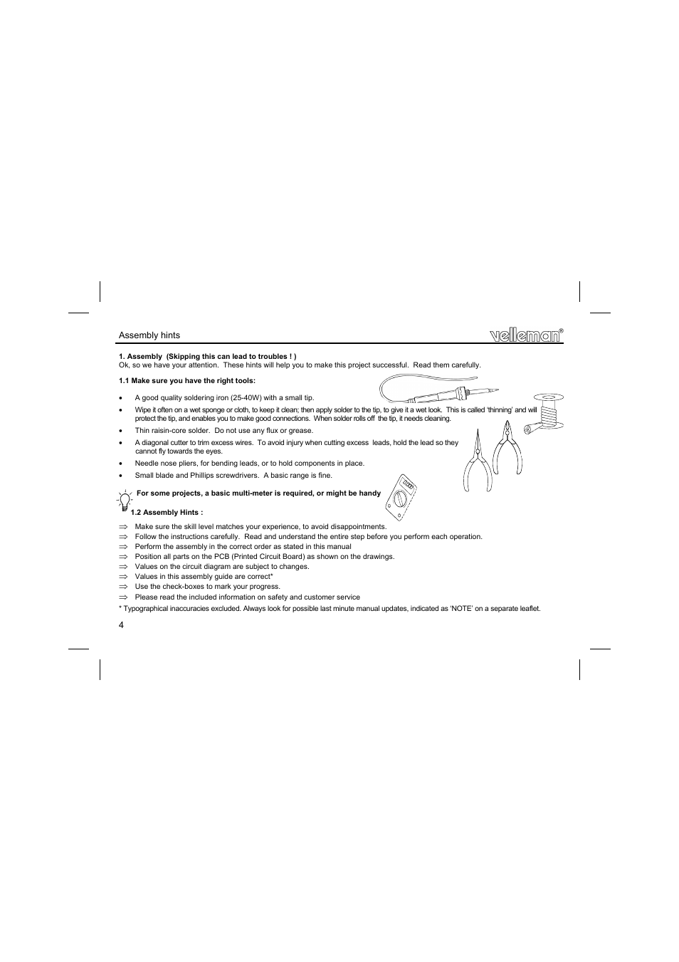 Velleman projects K7101 Assembly instructions User Manual | Page 4 / 12