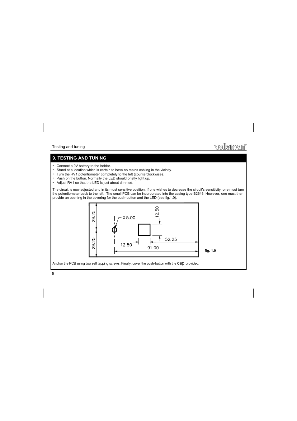 Velleman projects K7101 Assembly instructions User Manual | Page 8 / 12