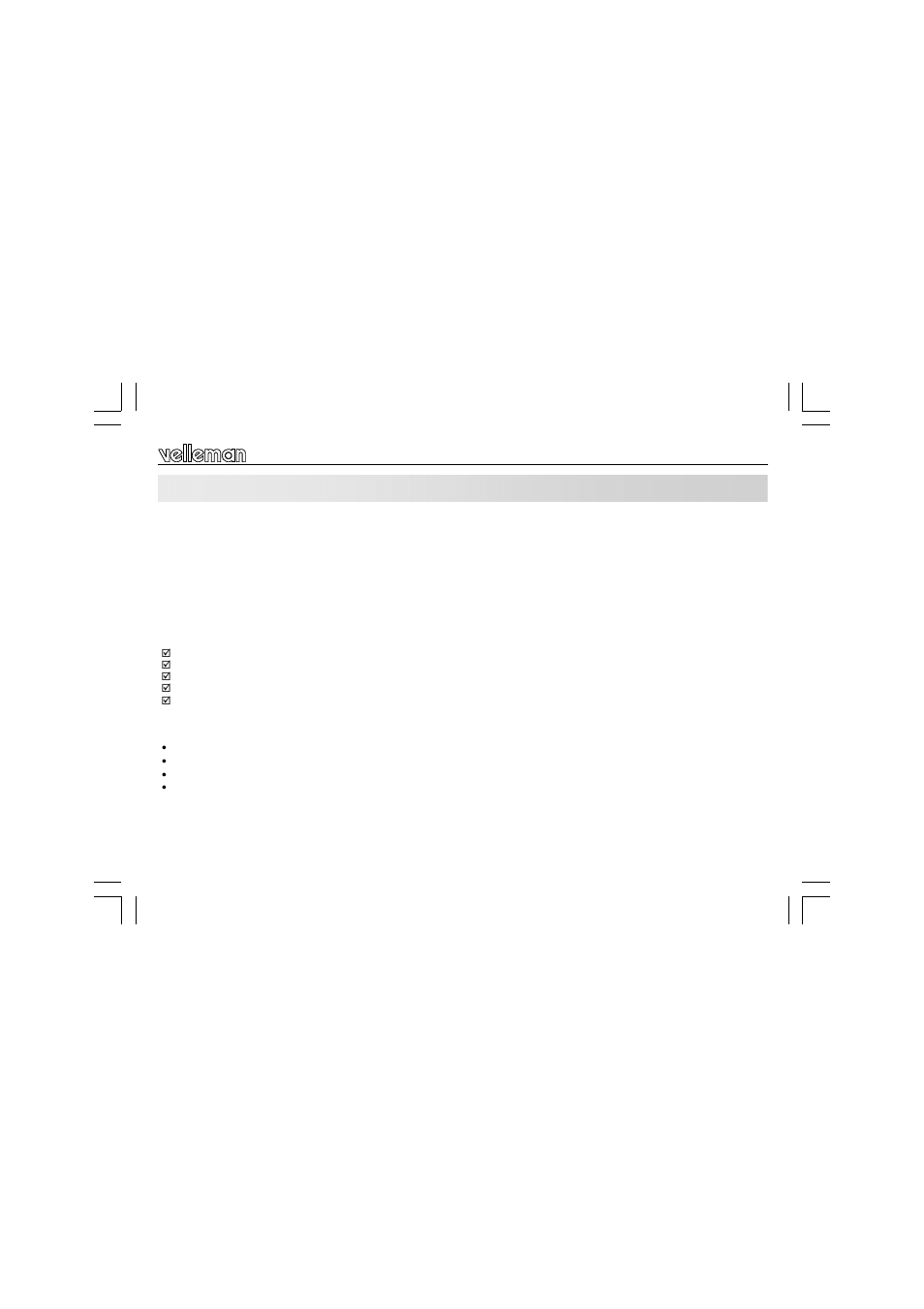 Velleman VM138 User Manual | Page 5 / 40