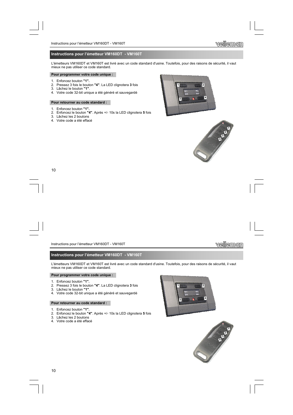 Velleman VM160 User Manual | Page 10 / 20