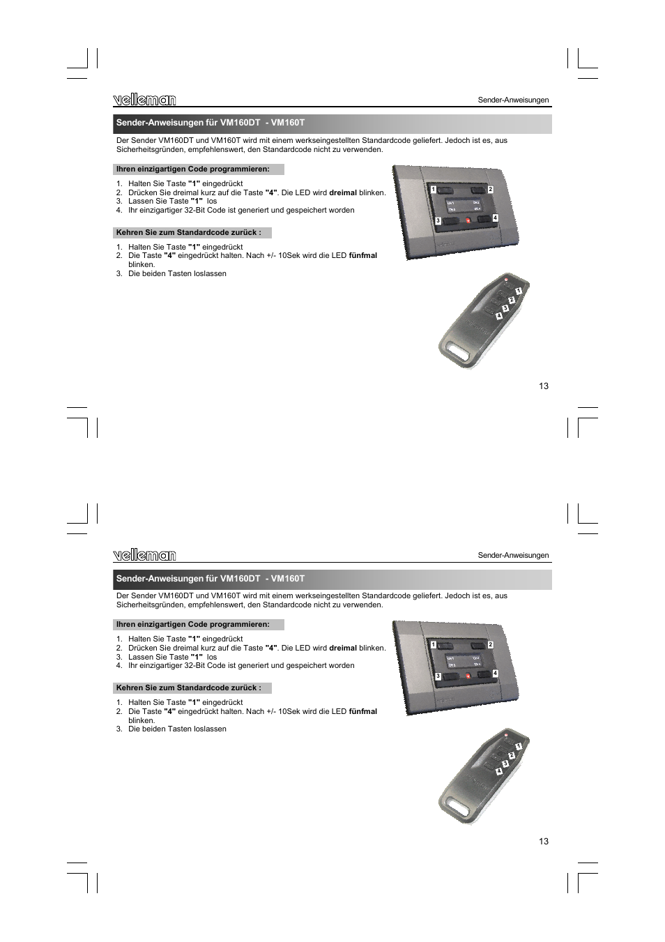 Velleman VM160 User Manual | Page 13 / 20