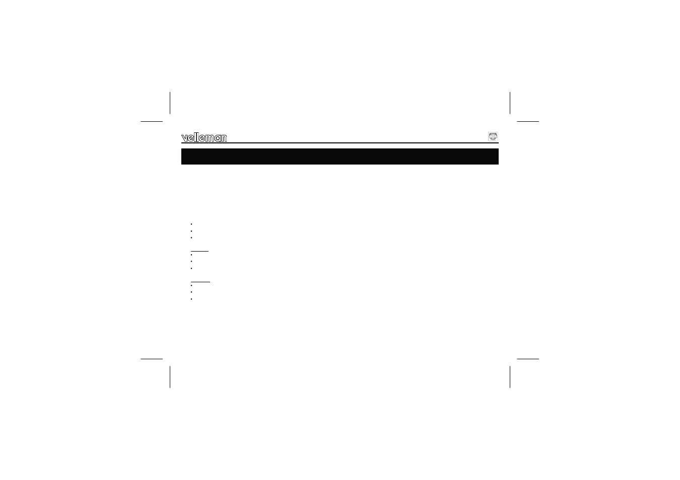 Signaalgever / -volger | Velleman К7000 User Manual | Page 3 / 12