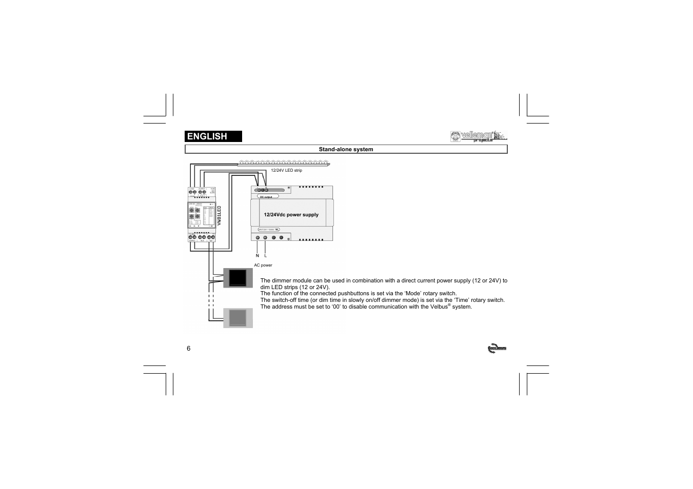 English | Velleman projects VMB1LED Short user manual User Manual | Page 6 / 36