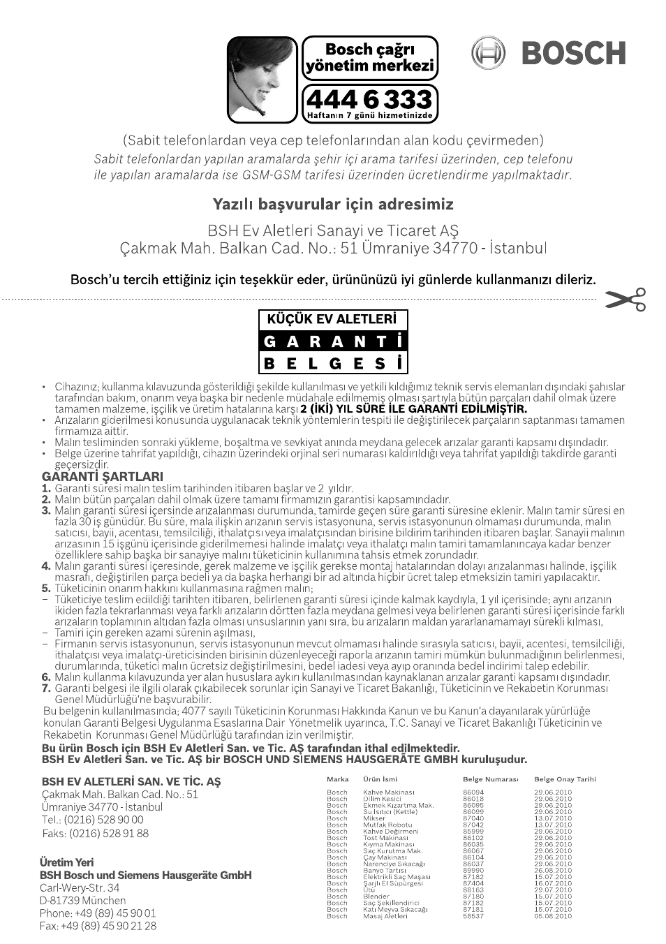 Bosch MSM 7304 User Manual | Page 45 / 72