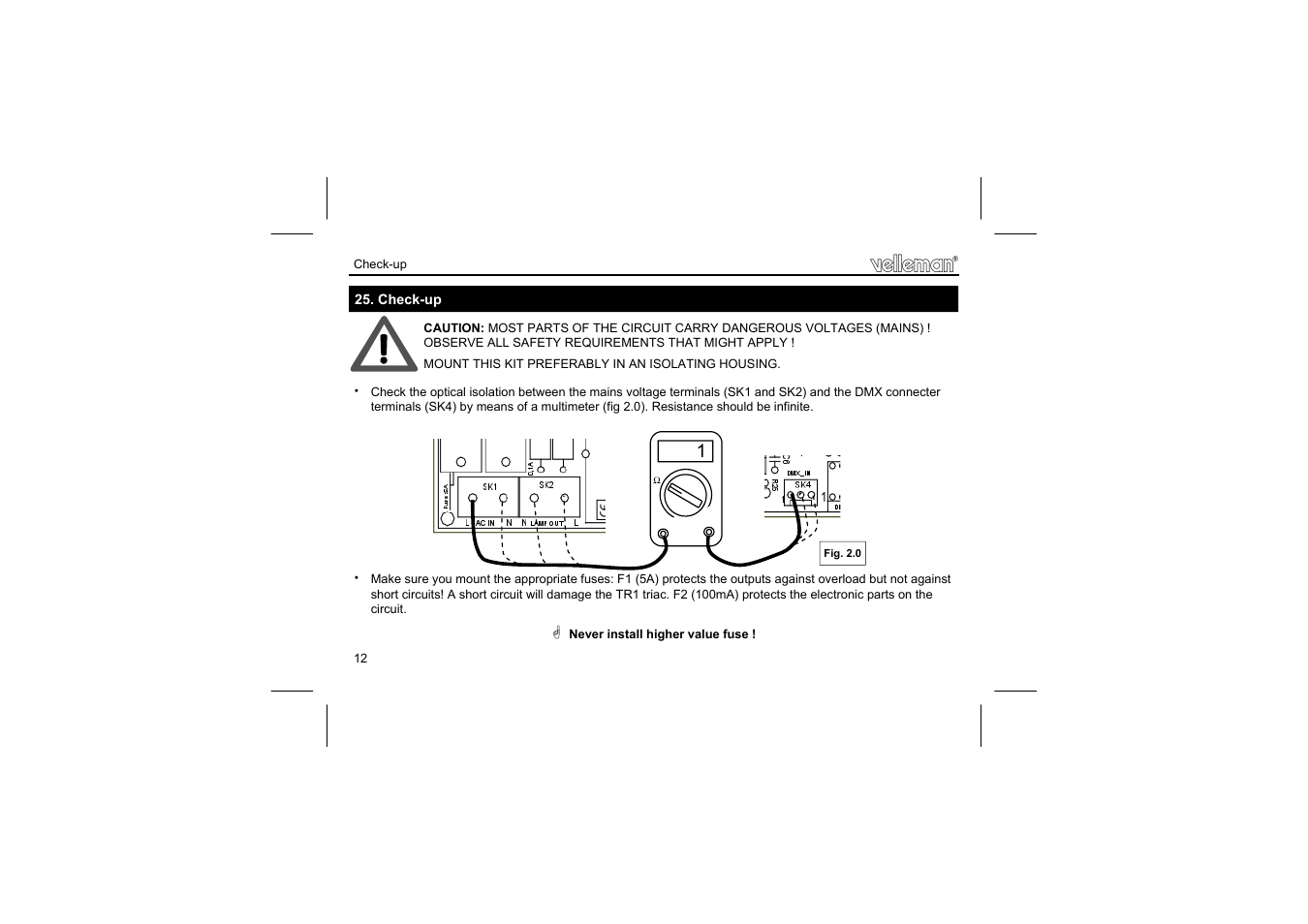 Velleman projects K8039 Assembly instructions User Manual | Page 12 / 20