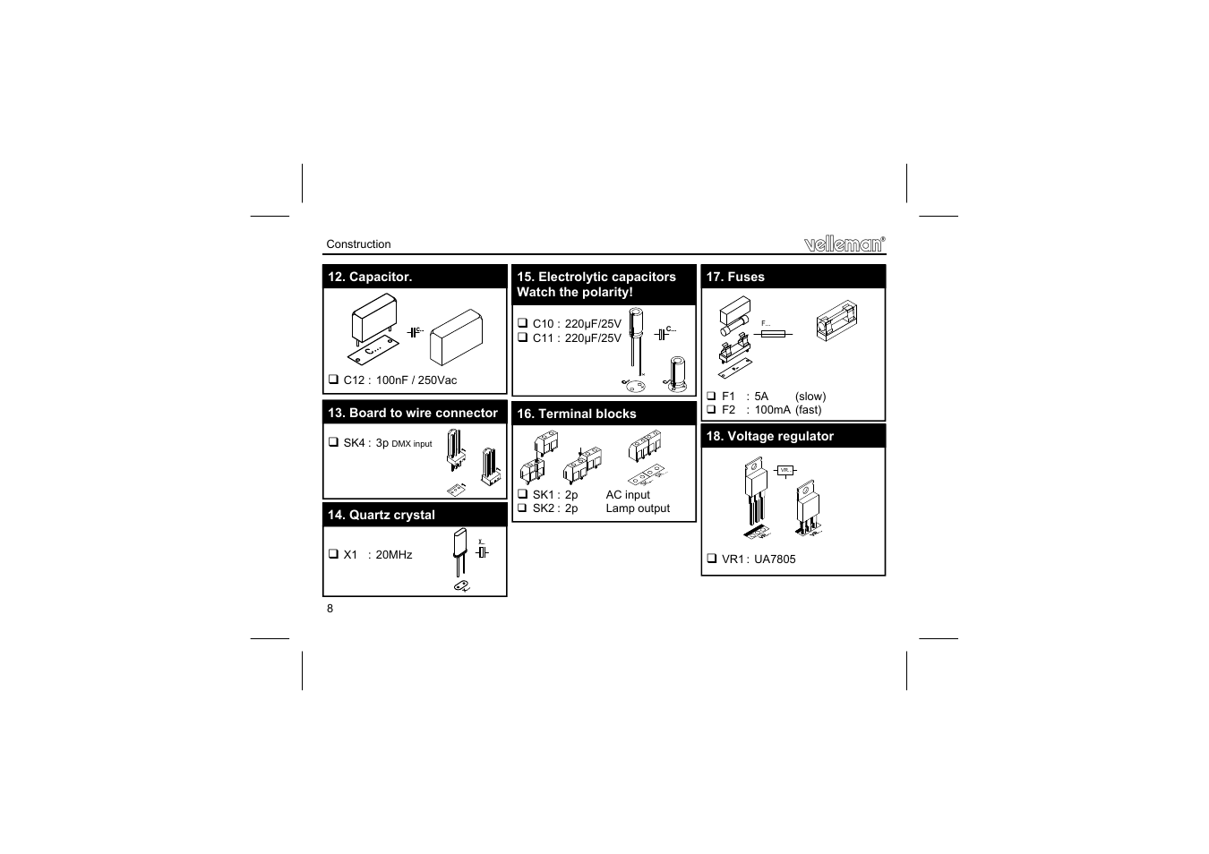Velleman projects K8039 Assembly instructions User Manual | Page 8 / 20
