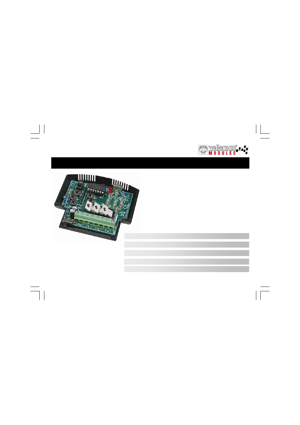 Velleman VM146 User Manual | 40 pages