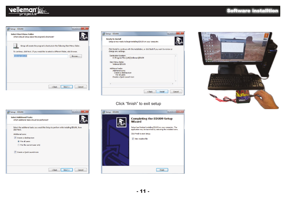 Velleman projects EDU09 Assembly instructions User Manual | Page 11 / 20