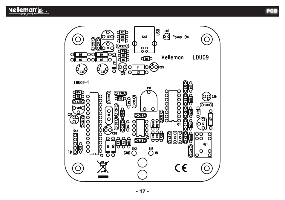 Velleman projects EDU09 Assembly instructions User Manual | Page 17 / 20