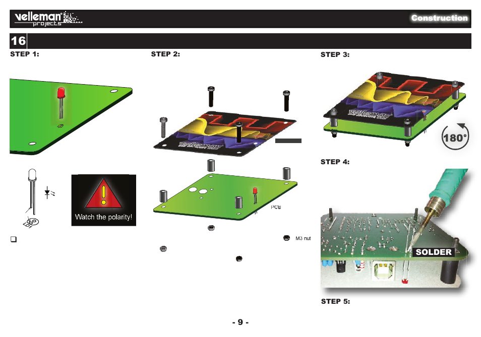 Velleman projects EDU09 Assembly instructions User Manual | Page 9 / 20