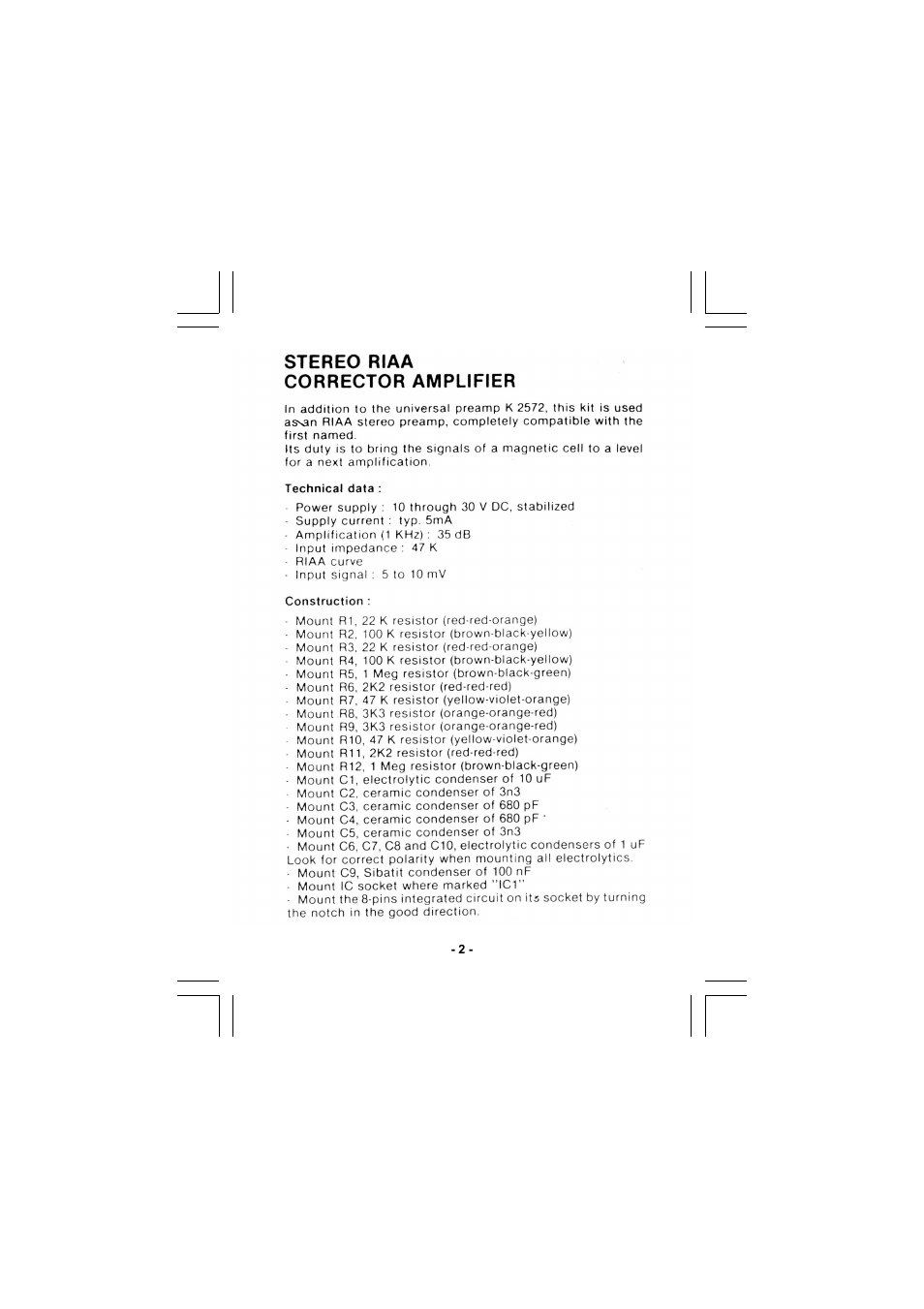 Velleman K2573 User Manual | Page 2 / 12