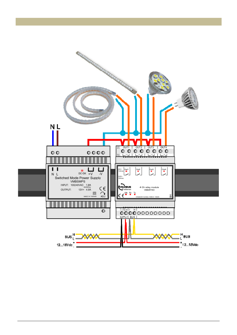 Low-voltage connection diagram | Velleman VMB4RYNO User Manual | Page 11 / 18
