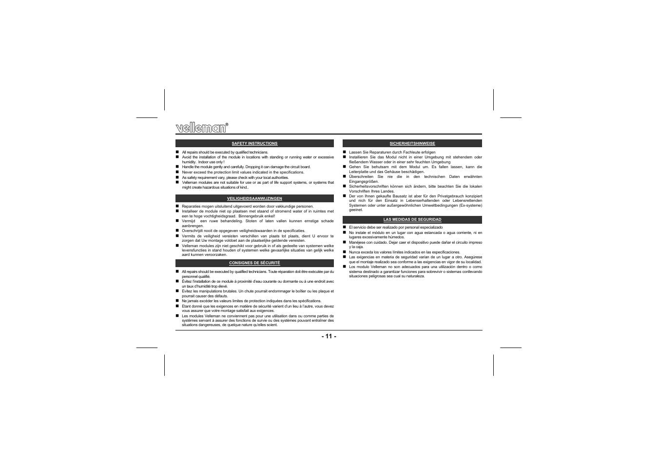 Velleman VM110N User Manual | Page 11 / 12
