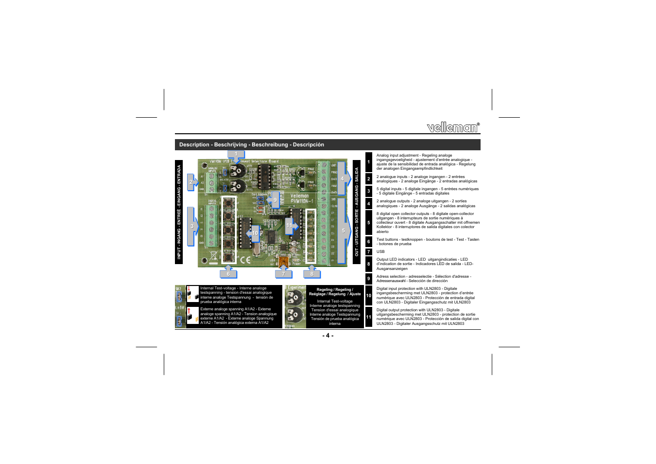 Velleman VM110N User Manual | Page 4 / 12