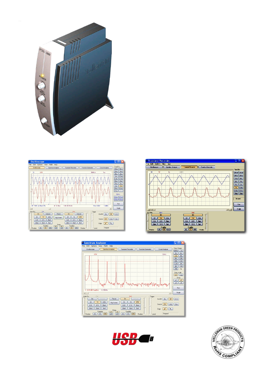 Velleman PCSU1000 RECORDER User Manual | 7 pages