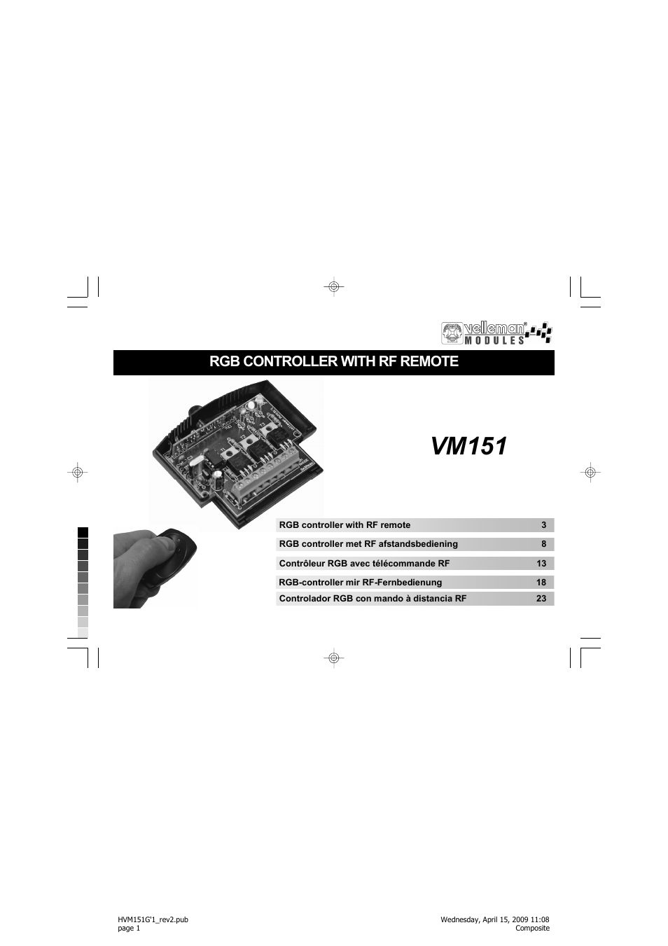 Velleman VM151 User Manual | 32 pages