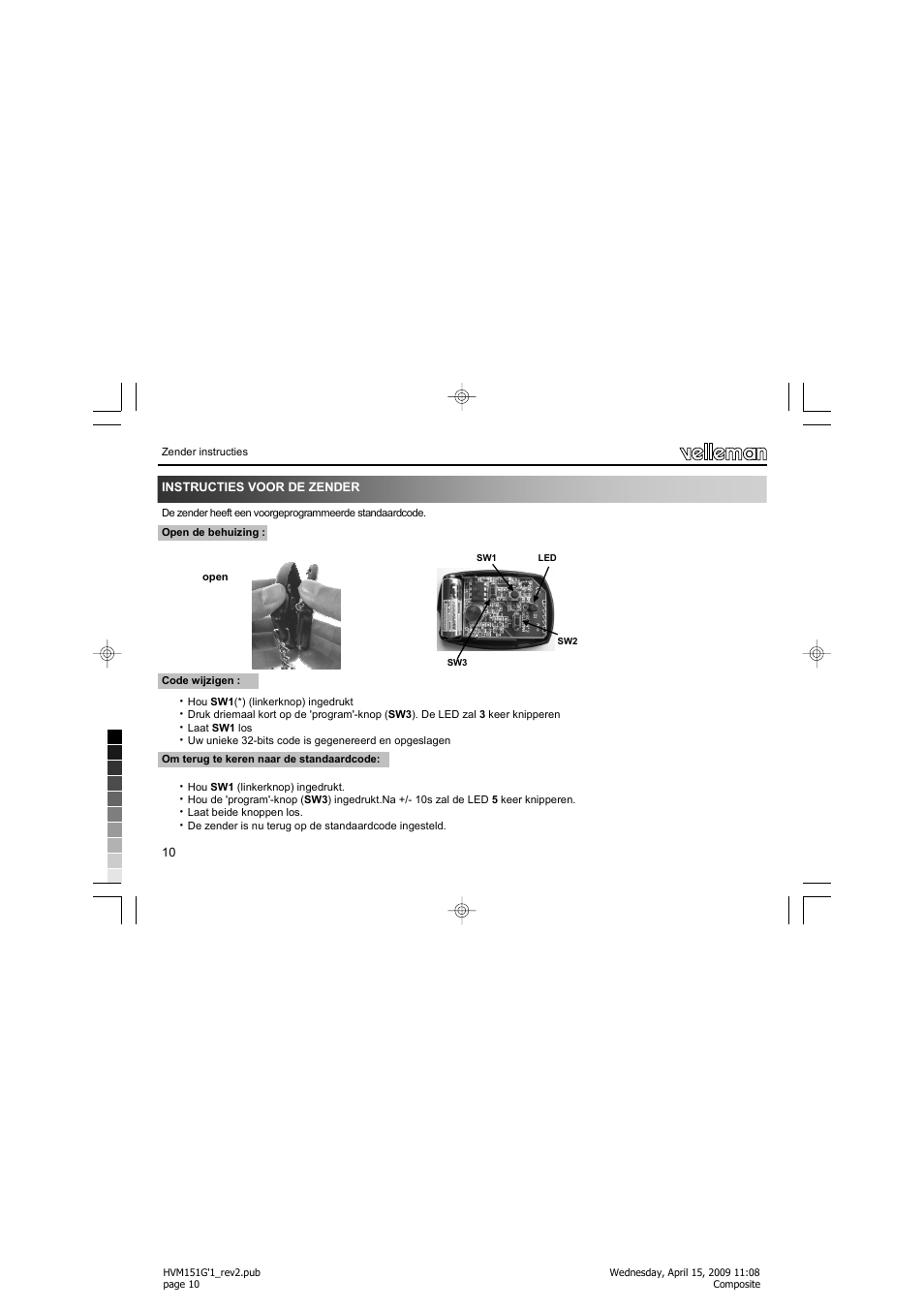 Velleman VM151 User Manual | Page 10 / 32