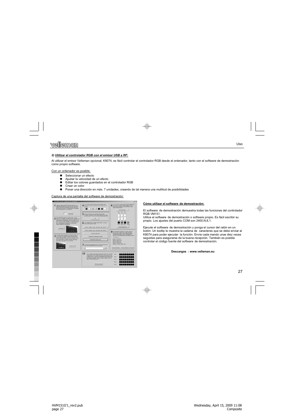 Velleman VM151 User Manual | Page 27 / 32
