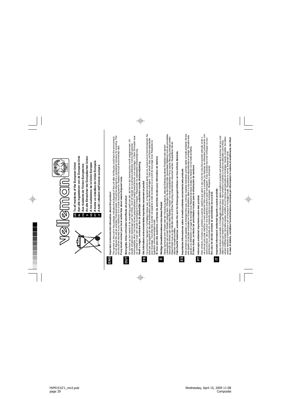 Velleman VM151 User Manual | Page 29 / 32