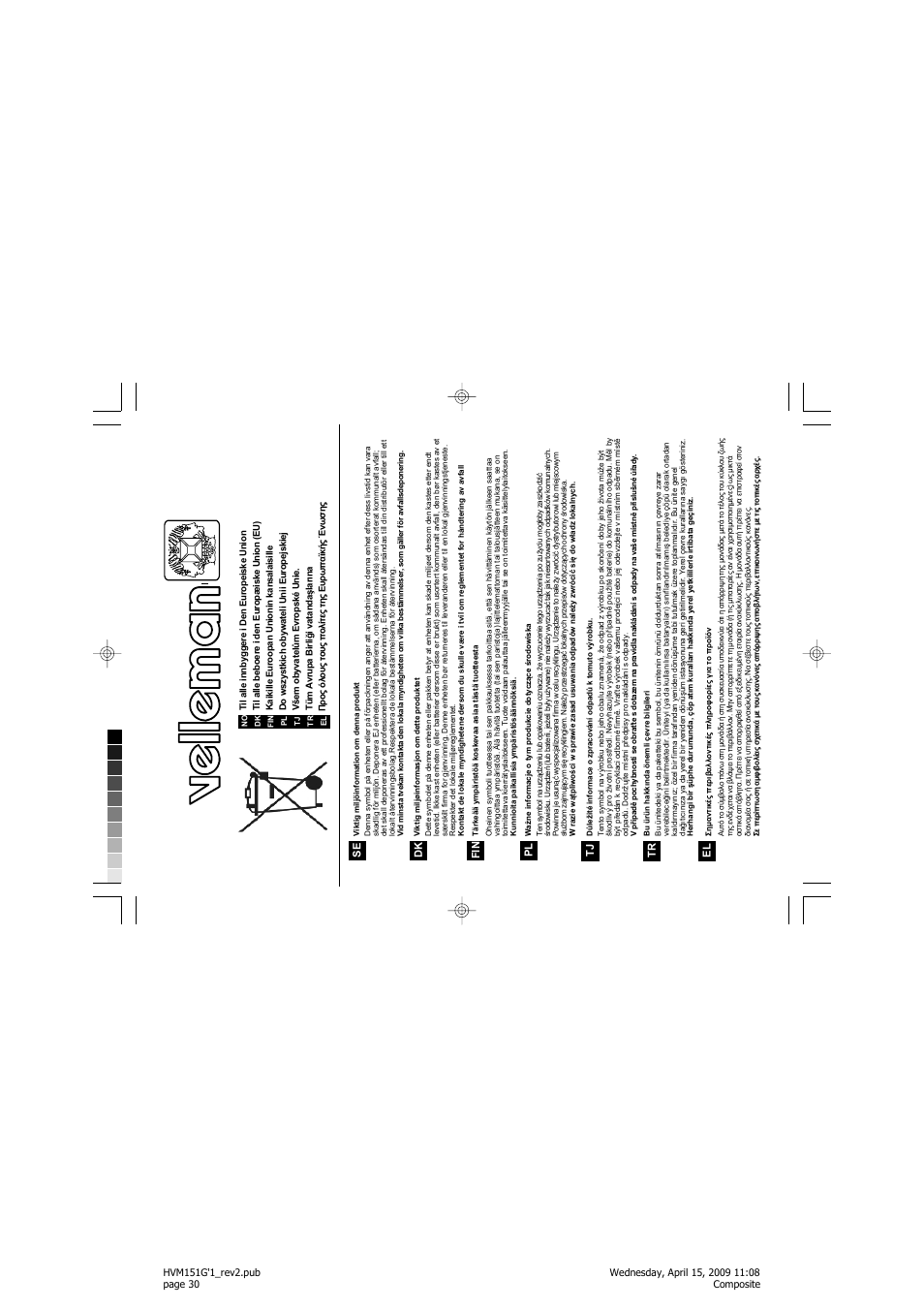 Velleman VM151 User Manual | Page 30 / 32