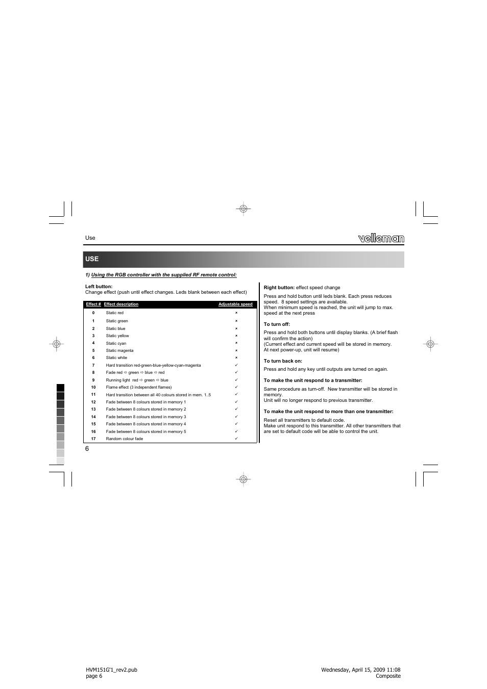 Velleman VM151 User Manual | Page 6 / 32