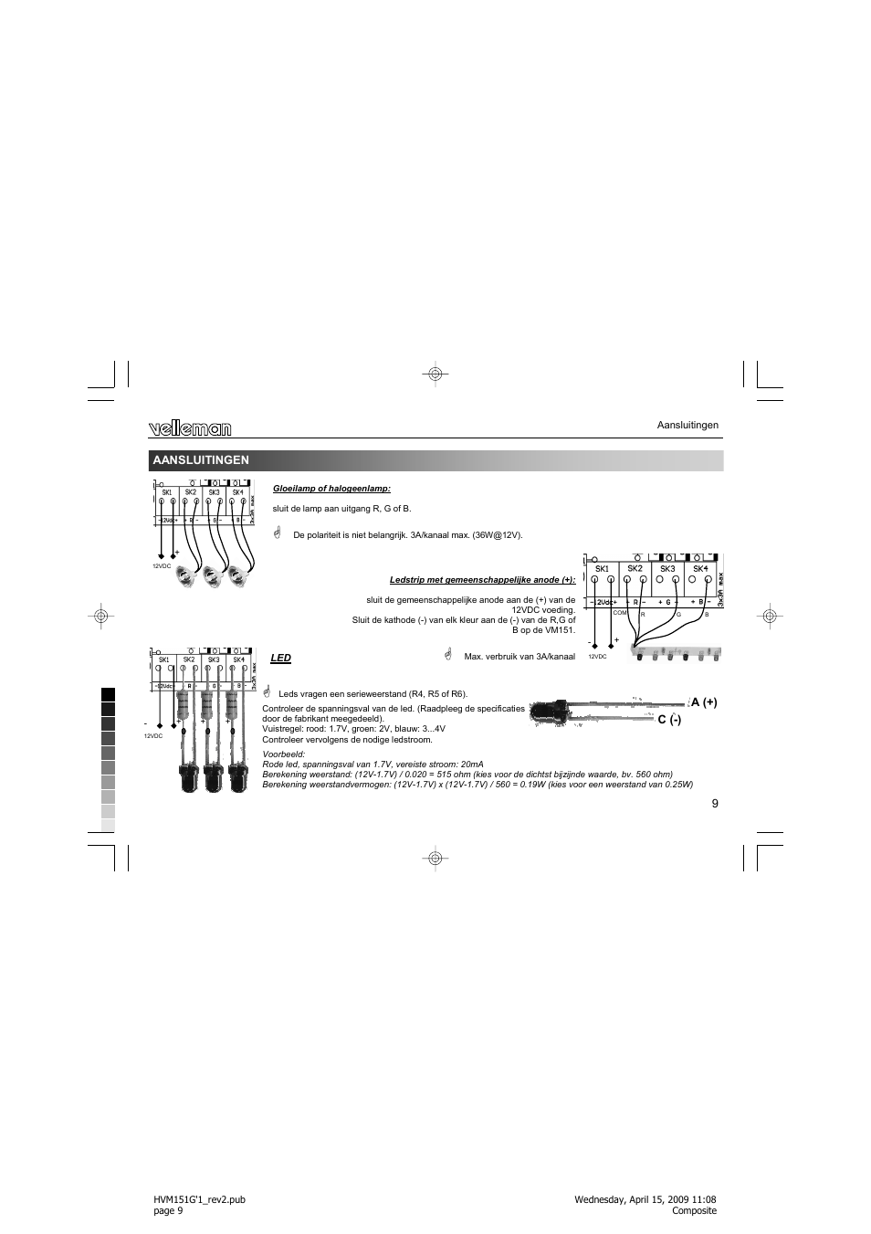 Velleman VM151 User Manual | Page 9 / 32