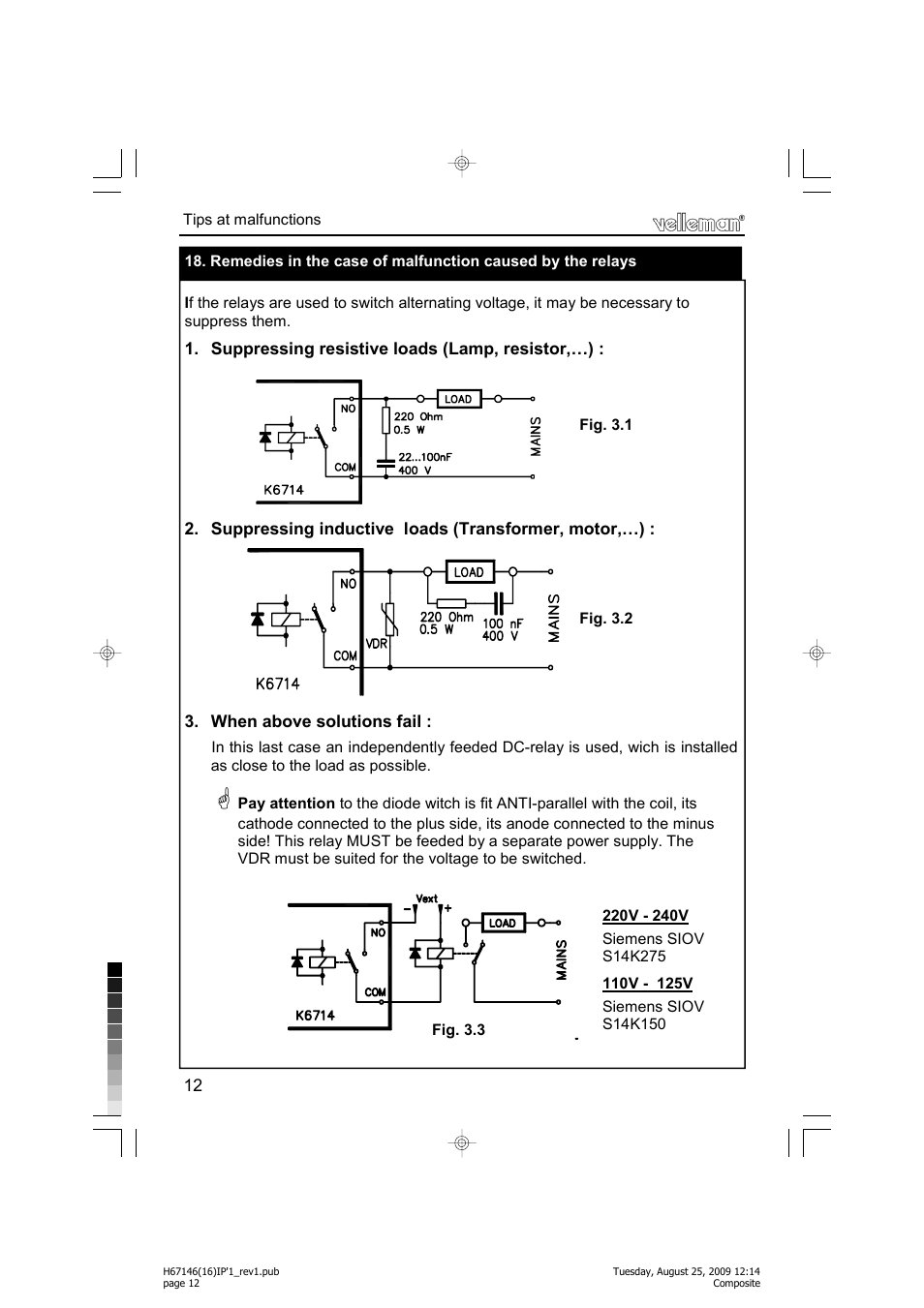 Velleman projects K6714-16 Assembly instructions User Manual | Page 12 / 16