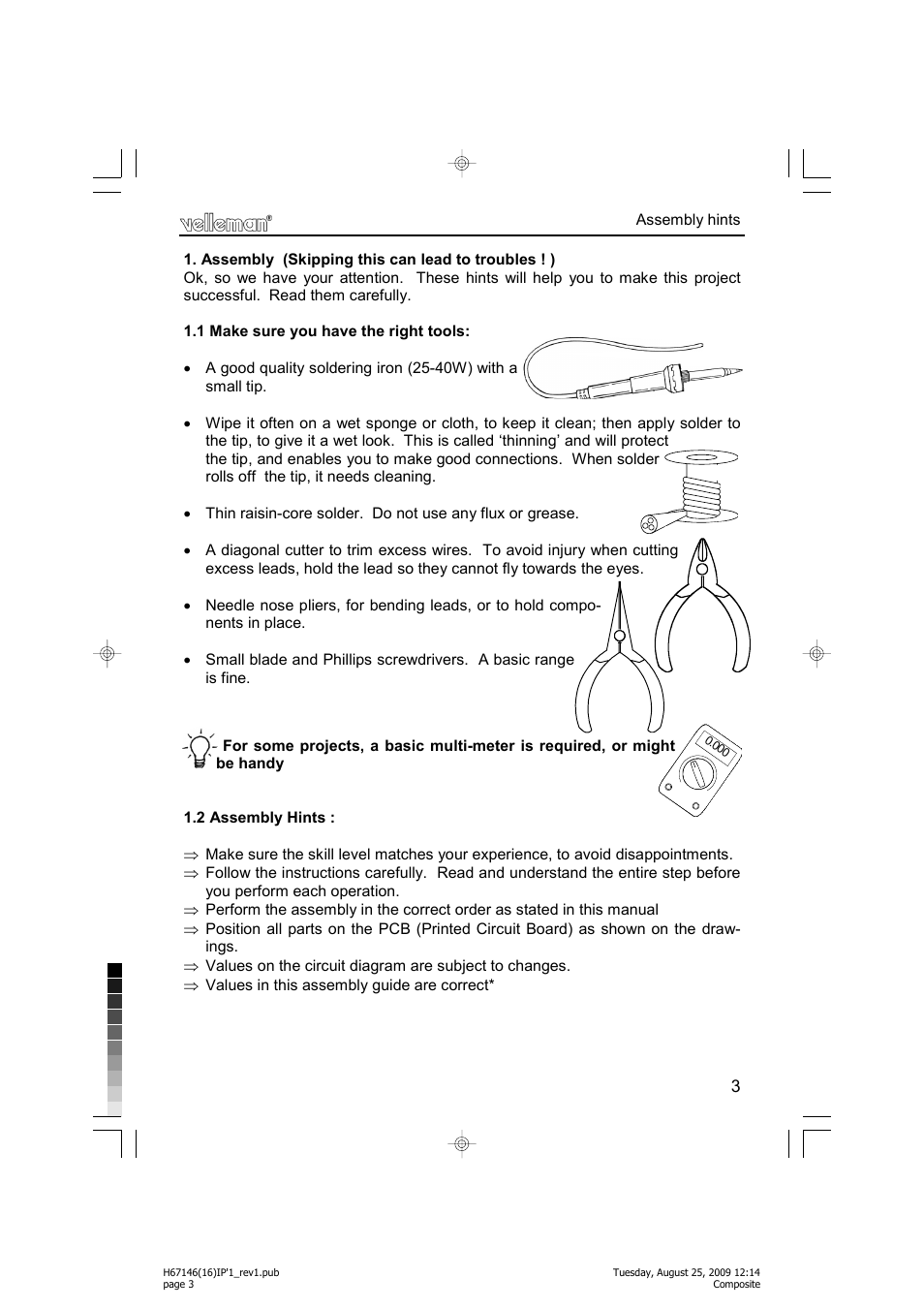 Velleman projects K6714-16 Assembly instructions User Manual | Page 3 / 16