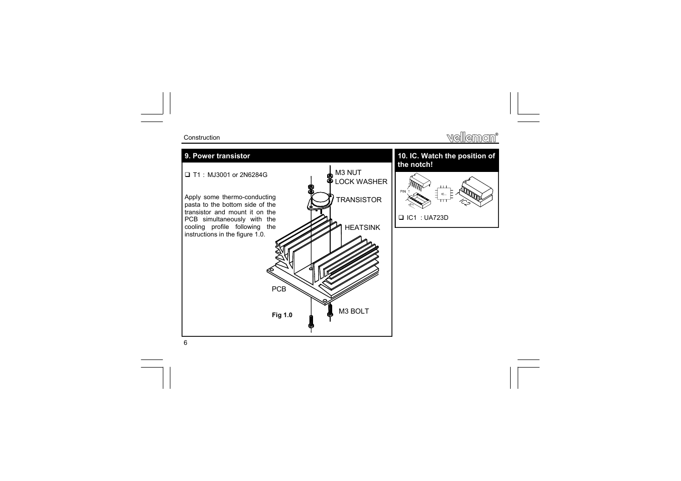 Velleman projects K7203 Assembly instructions User Manual | Page 6 / 12