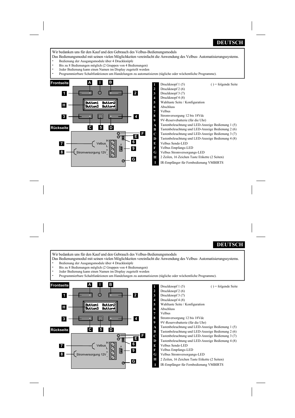 Deutsch | Velleman projects VMB4PD Short user manual User Manual | Page 24 / 48