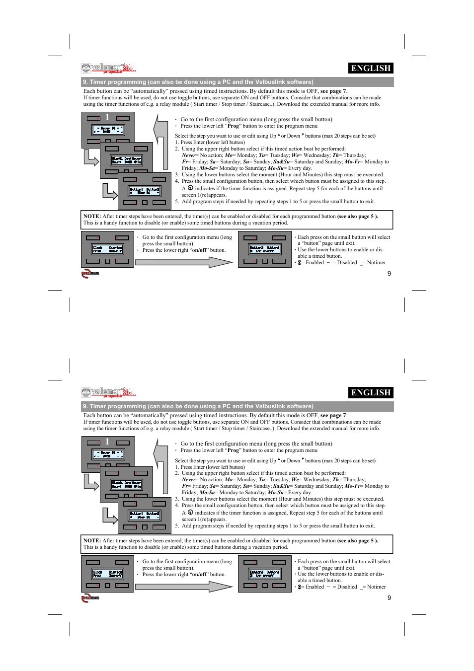 English | Velleman projects VMB4PD Short user manual User Manual | Page 9 / 48