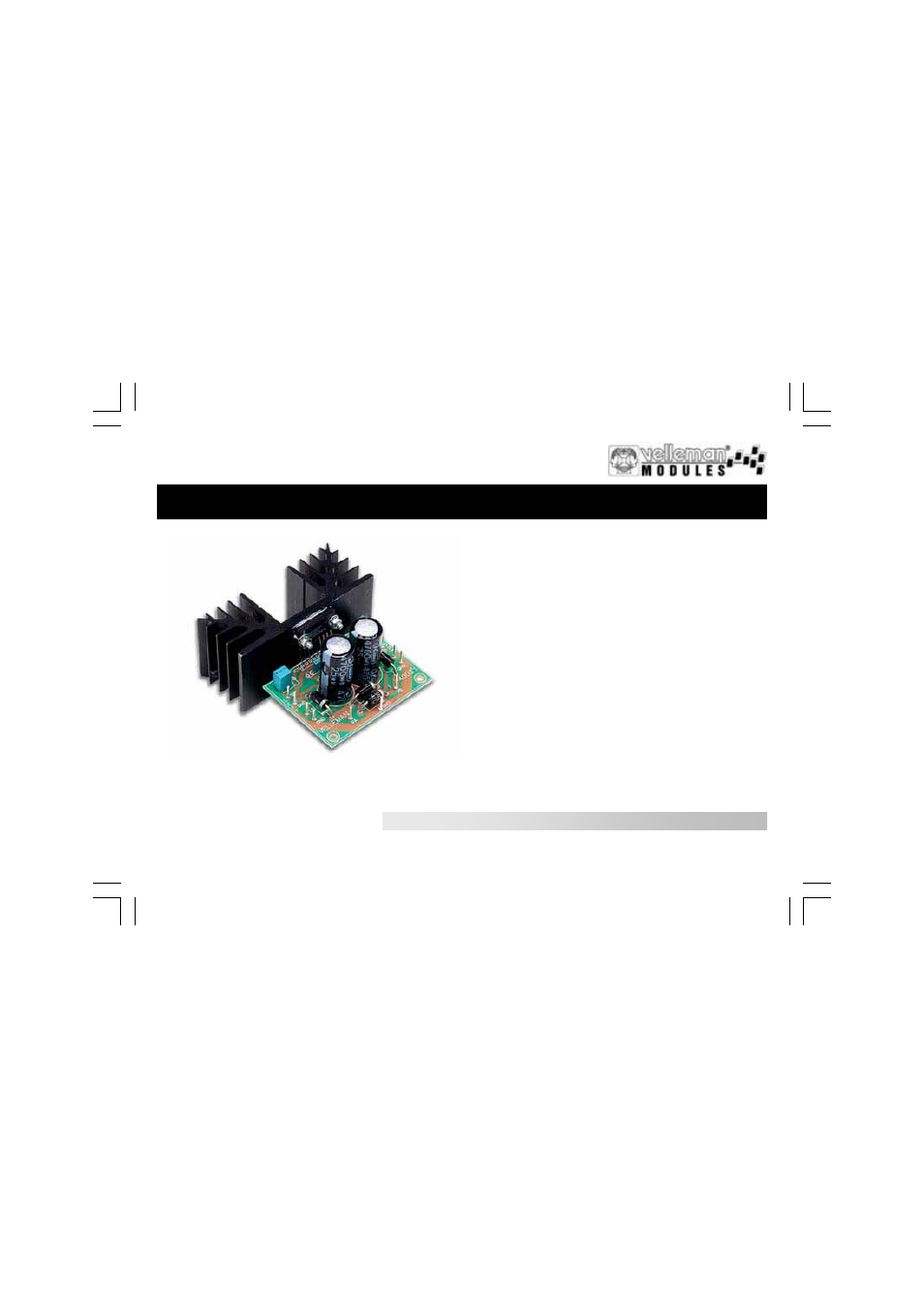 Velleman VM113 User Manual | 8 pages