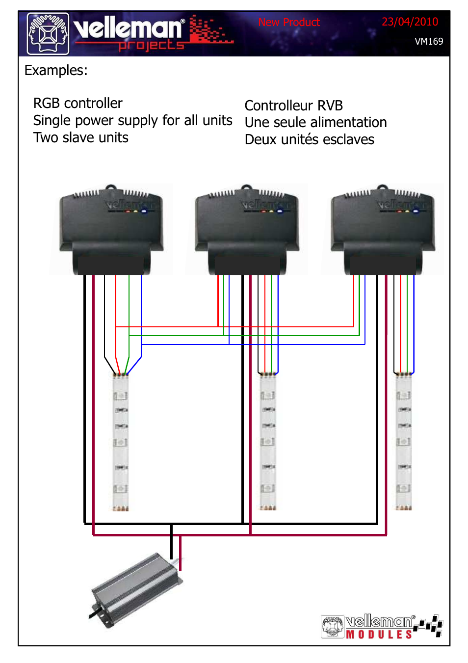 Examples | Velleman projects VM169 Datasheet User Manual | Page 4 / 4