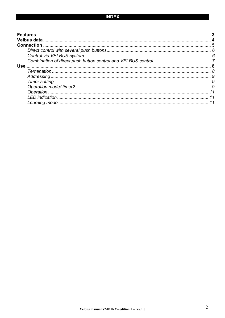 Velleman VMB1RY User Manual | Page 2 / 12