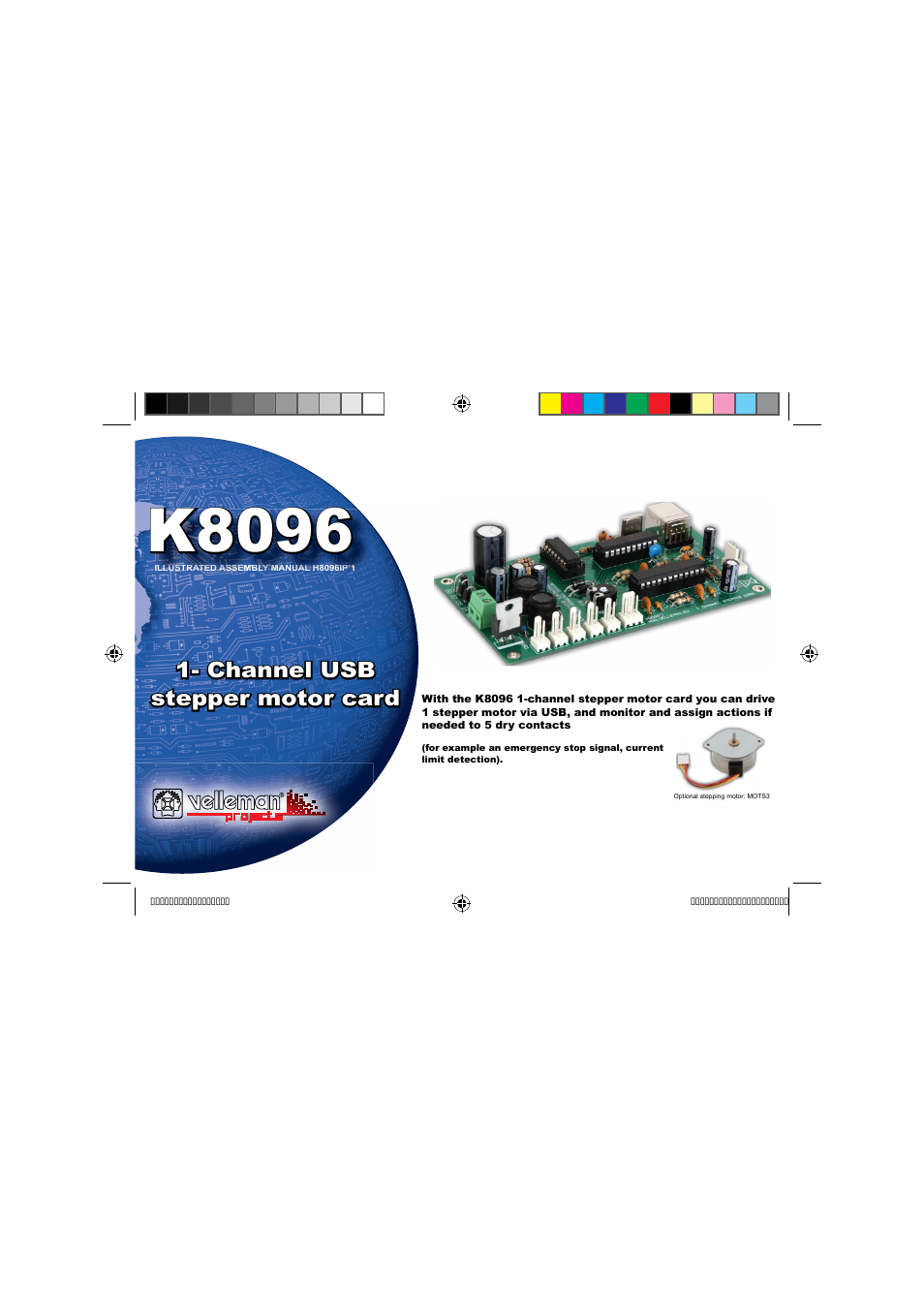 Velleman projects K8096 Assembly instructions User Manual | 16 pages