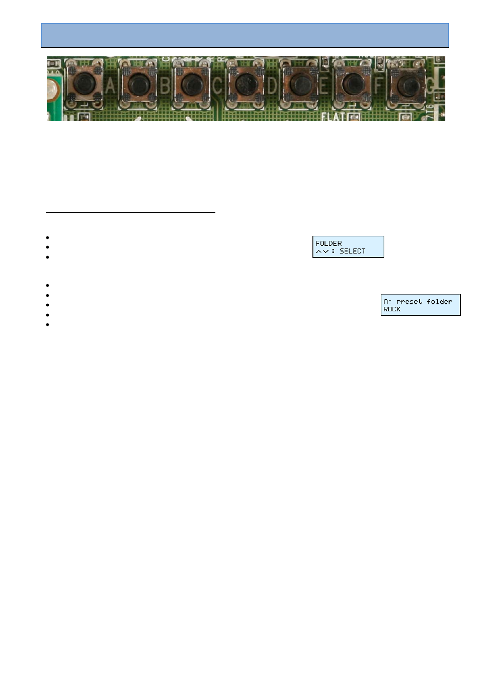 Preset push buttons “a” – “b” – “c” – “d” – “e | Velleman VM8095 User Manual | Page 11 / 12