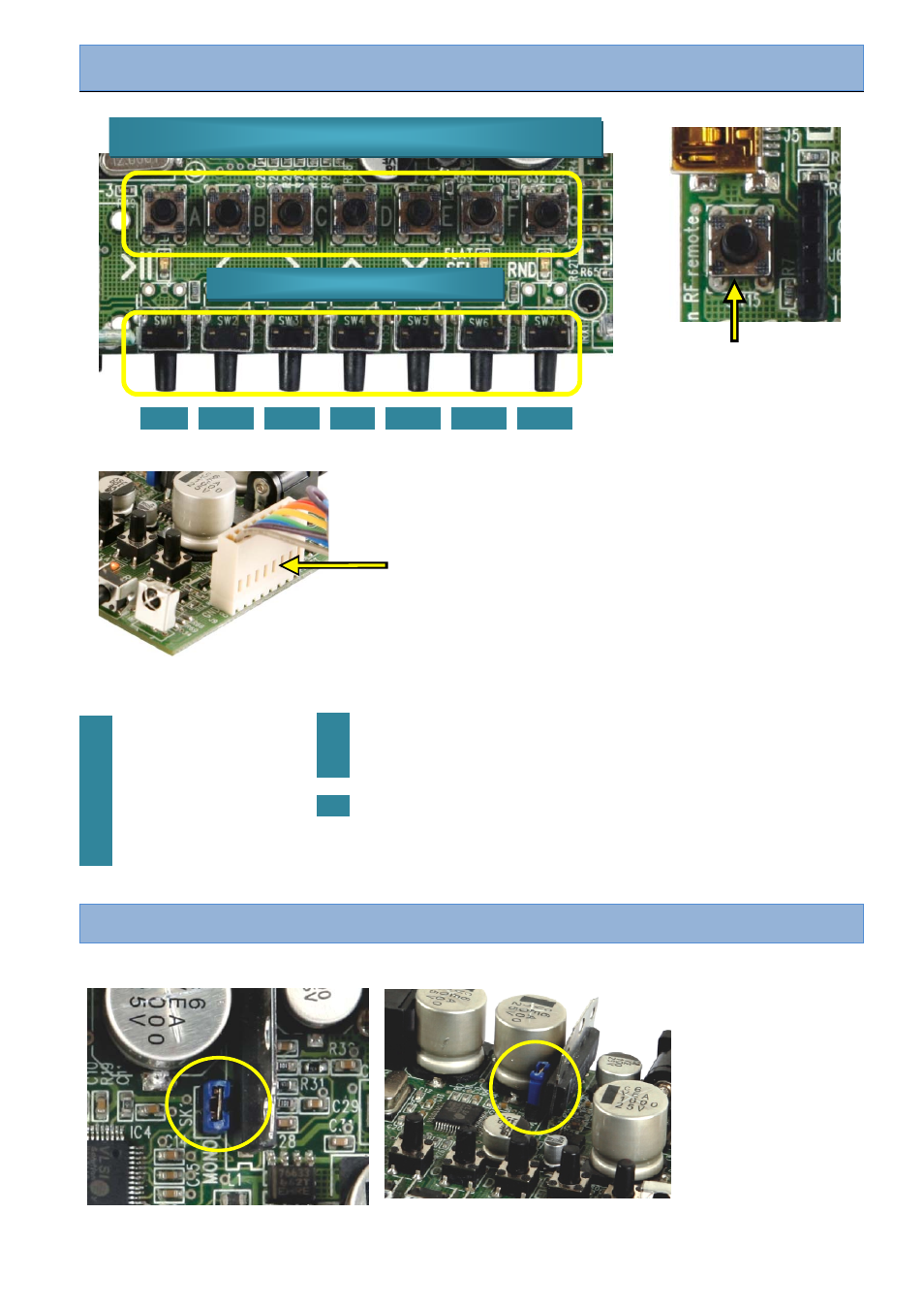 Overview push button control, Stereo / mono use | Velleman VM8095 User Manual | Page 5 / 12