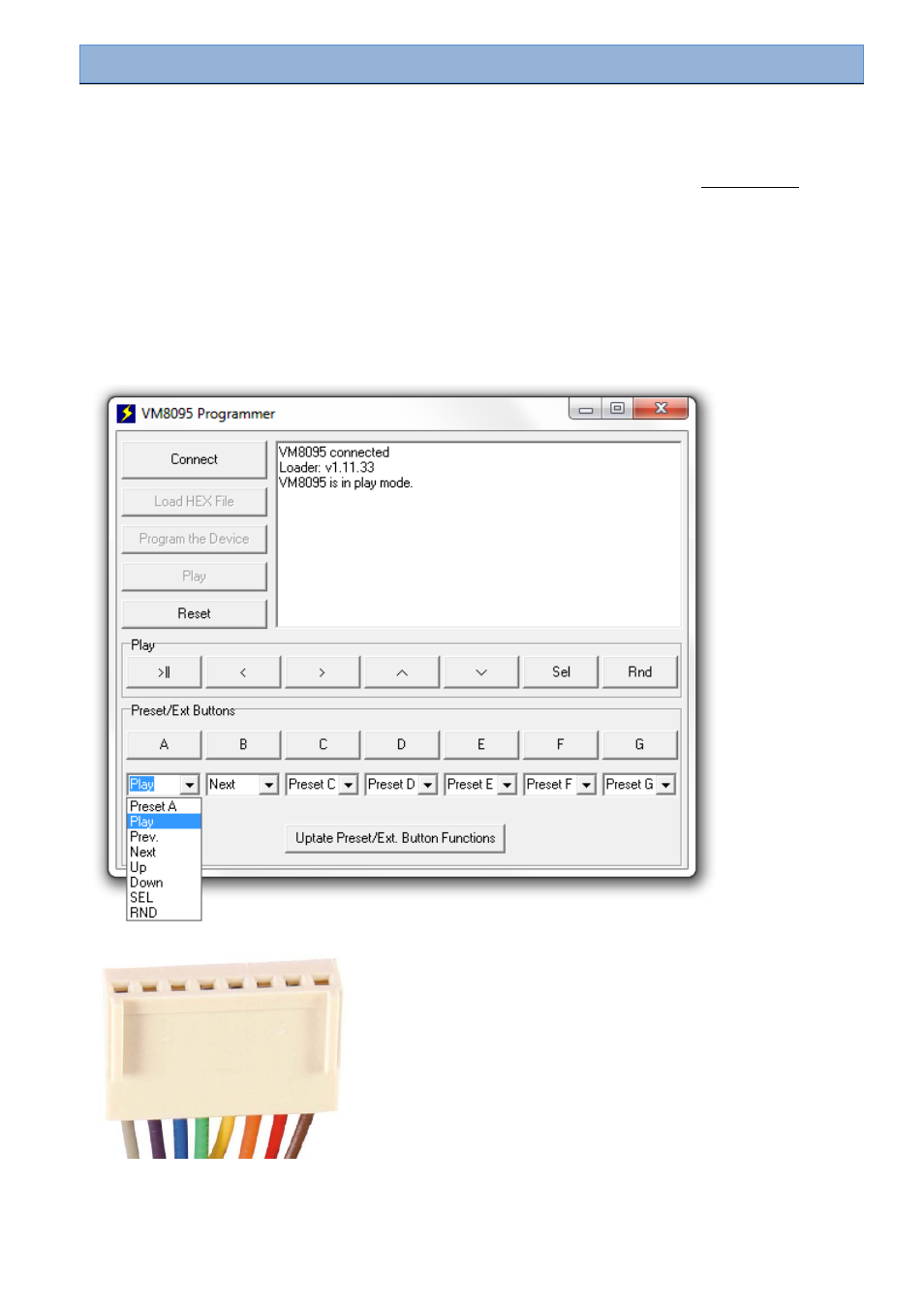 Modifying the “preset” buttons a ... g | Velleman VM8095 User Manual | Page 6 / 12
