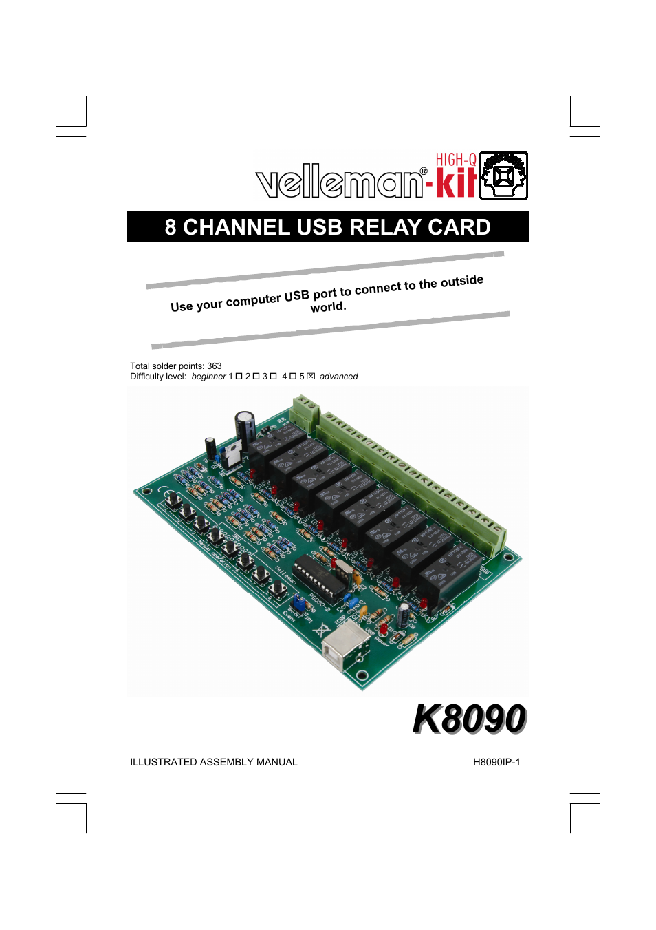 Velleman projects K8090 Assembly instructions User Manual | 12 pages